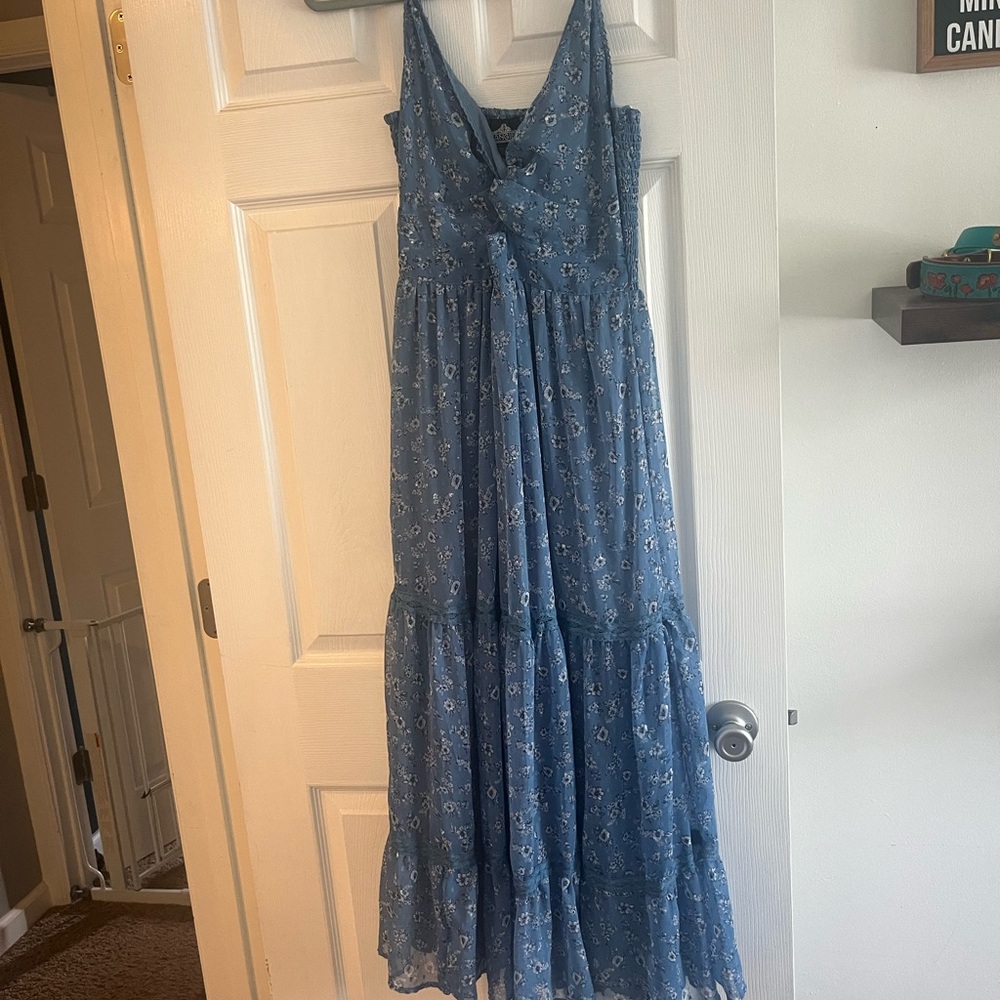 Blue Floral Maxi Dress